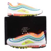 Nike Air Max 97 OA JL On Air Summer of Love, white/hyper violet/volt, UK10.5,