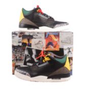 Nike Air Jordan 3 Retro SE, black, white, gorge green, UK11,