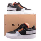 Nike Air Force 1 - Type trainer, black/hyper crimson-wolf grey, UK11,