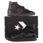 Converse All Star Pro Leather HI. Black/Black Pony, UK 10