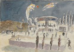 M Pott [?] Figures at the Funfair