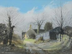 § Peter Newcombe (b. 1943-) Cottages at Slapton