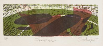 § Claire Morris-Wright (20th/ 21st century) Six coloured linocuts