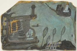 § Max Wildman, attributed (20th/21st century) Harbour view with boats