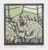 § Jill S Kerr (20th/21st century) Derbyshire Gritstones, and two other linocuts