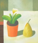 § Reg Cartwright (b. 1938-) Flower and Pear