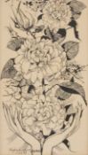 § Rigby Graham (1931-2015) Roses, an illustration for Poems and Drawings in Mud Time,