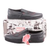 Vans Classic Slip-On, Marvel Black Widow, UK9, boxed.