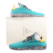 Adidas, Pharrell Williams PW Tennis Hu, Teal/Yellow, UK 11.5, boxed.