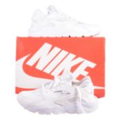 Nike, Air Huarache, White/White-Pure Platinum, UK 10.5, box damaged..