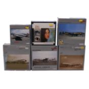Ten Herpa model aircraft, boxed