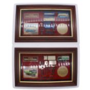 Two Matchbox framed die-cast models