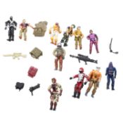 Seventeen Hasbro GI Joe action figures, with accessories