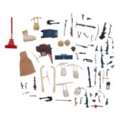 A collection of Palitoy/Kenner Star Wars action figure weapons and accessories