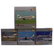 Seven Herpa model aircraft, boxed