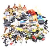 Five loose action figures, with a selection of Hasbro Action Man accessories