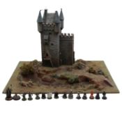 Small quantity of Warhammer Lord of the Rings figures and associated material