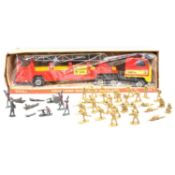 Tonka Aerial Ladder Team (boxed) and two bags of loose plastic soldiers