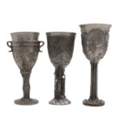 Lord of the Rings/ The Hobbit, set of three Royal Selangor pewter goblets