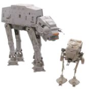Palitoy/Kenner Star Wars vehicles, two including AT-AT and AT-ST, unboxed
