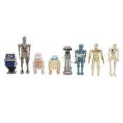 Eight Palitoy/Kenner Star Wars droid figures