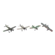Fifty-six kit-built plastic model aircraft and ships