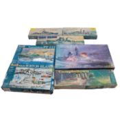 Ten Heller, Revell and Otaki model ship kits, boxed