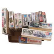 Thirteen model vehicle kits