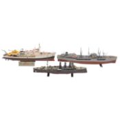 Thirty-six model ships, including HMS Snowberry K166 length 87cm, and others