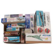 Twenty model aircraft kits, including Heller, Italaerei, Airfix, LS, Matchbox and others, all boxed