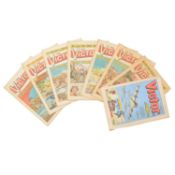 Two boxes of Victor comics