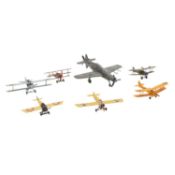 Forty-four kit-built model aircraft