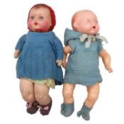 Two dolls with Paradise Bed Room doll set