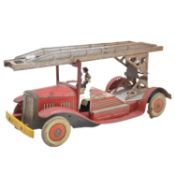 Vintage tin plate fire engine