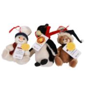 Charlie Bears - 'Shake', 'Merry' & 'Dangle' Minimo collection, CBK655523A, CBK655526, CBK655527B