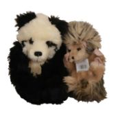 Charlie Bears - 'An-An' and 'Huffle Hedghog' two hand puppet teddy bears