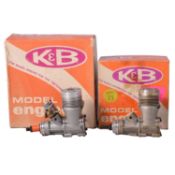 Two K&B 40 model aero engines,