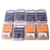 Nineteen model railways DCC decoders, etc.,