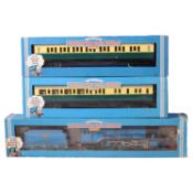 Hornby OO gauge Thomas the Tank engine locomotive, Gordon, and two coaches,