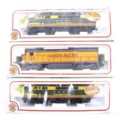 Three Bachmann HO gauge diesel locomotives, boxed