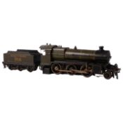 Bassett Lowke, O gauge model railway live steam spirit-fired locomotive and tender