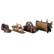 Stuart steam engine, two other steam engines and a boiler unit,