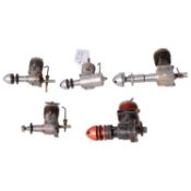 Five ED model aero engines,