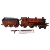 Bing for Bassett-Lowke, O gauge clockwork model railway locomotive and tender 