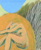 British School (20th century) Abstract figure in landscape