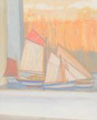 § Irene Halliday, (Scottish, 1931-2023) Morning window - handmade boats