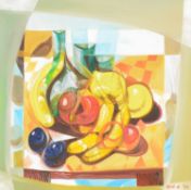 § Anita Peko (Hungarian, b. 1963) Abstract still life with fruit
