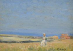 § Florence Adelina Hess WIAC (British, 1891-1974) Along the coast near Staithes