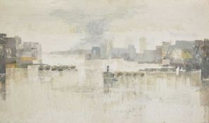 C A Hayhurst (British, 20th century) Thames from Tower Bridge