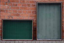 Two collectors wall display cabinets